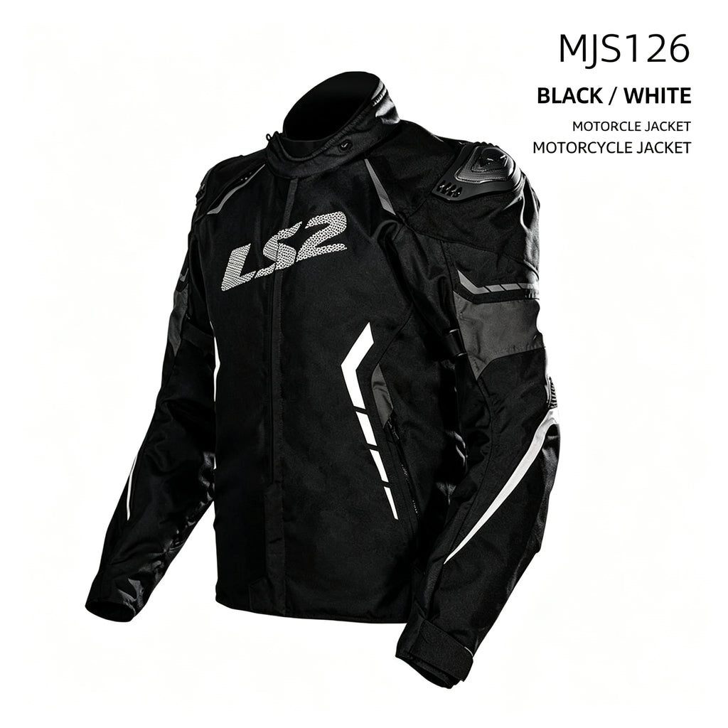 LS2 MJS126 - Black / White + LS2 MJS126 - Black / Light Grey / Red
