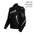 LS2 MJS126 - Black / White + LS2 MJS126 - Black / Light Grey / Red
