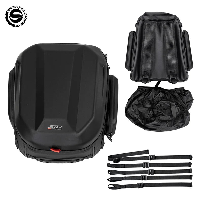 Star Field Knight Hard Shell Motorcycle Tail Bag