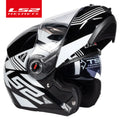 LS2 FF370 Flip-Up Dual-Lens Modular Motorcycle Helmet.