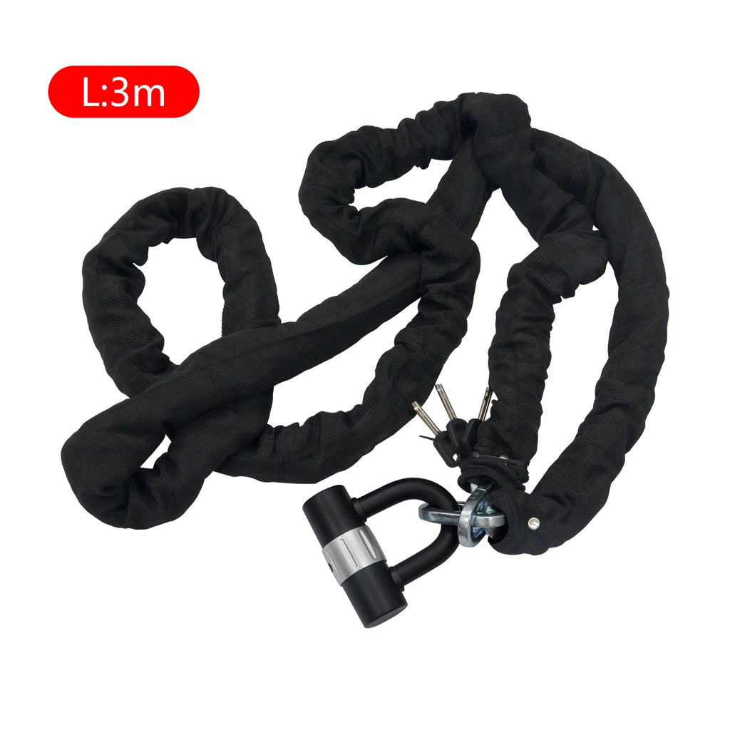 Universal Heavy Duty Steel Security Chain & U-Lock Combo