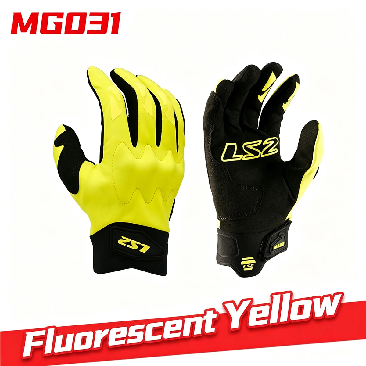 LS2 MG031 Black motorcycle gloves