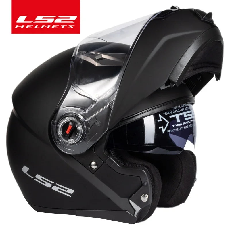 LS2 FF370 Flip-Up Dual-Lens Modular Motorcycle Helmet.