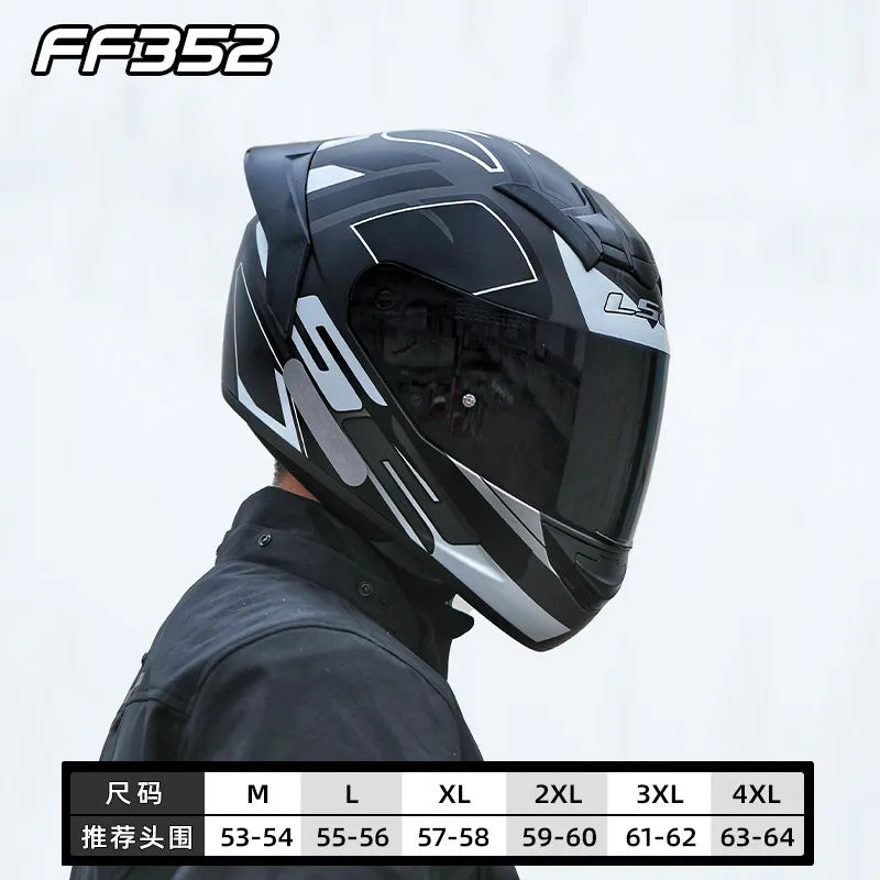 LS2 FF352 Full-Face Motorcycle Helmet.