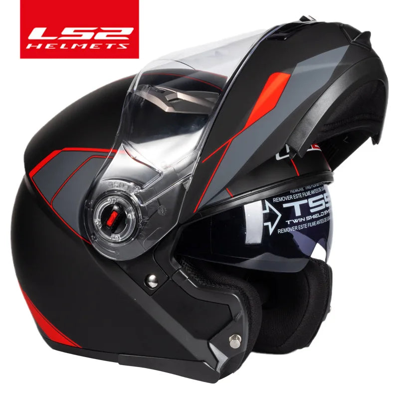 LS2 FF370 Flip-Up Dual-Lens Modular Motorcycle Helmet.