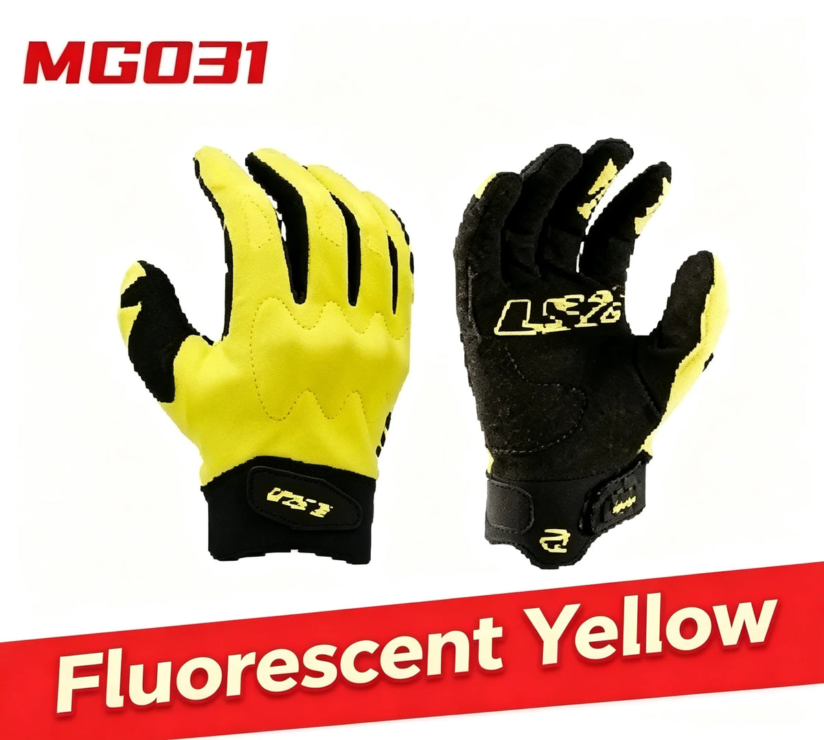 LS2 MG031 Black motorcycle gloves