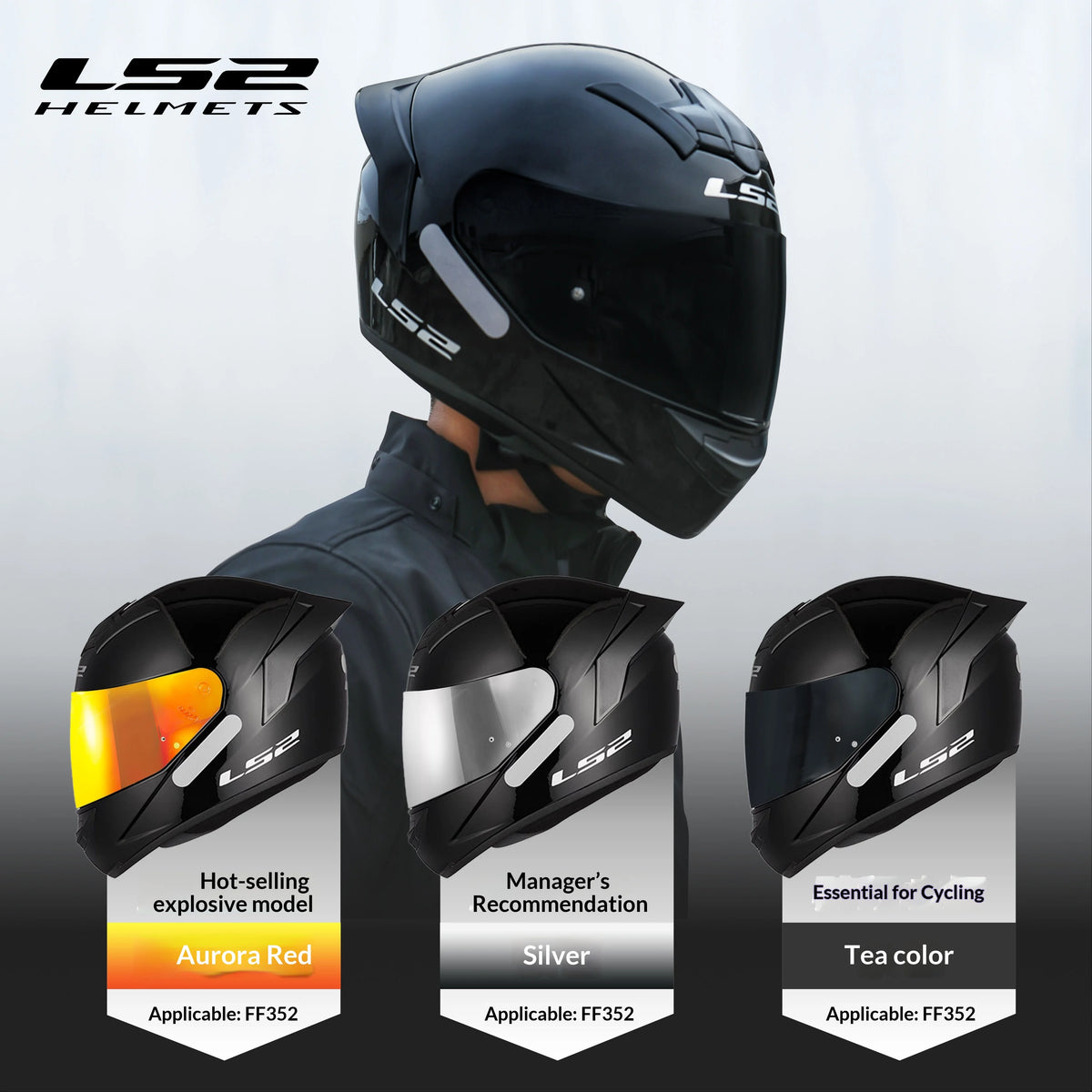 LS2 FF352 Full-Face Motorcycle Helmet.