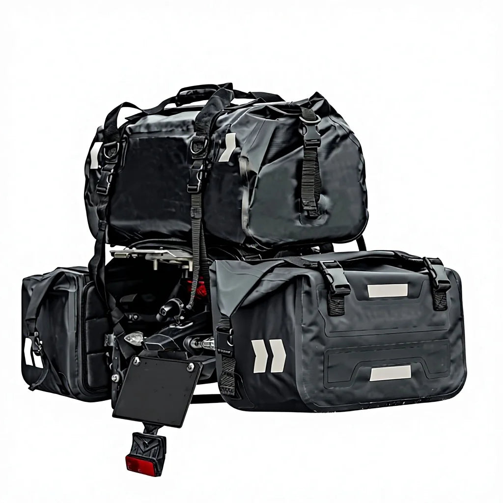 Rhinowalk Universal Waterproof Saddlebags & Dry Tail Bag Set