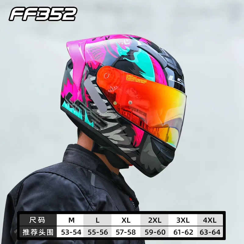 LS2 FF352 Full-Face Motorcycle Helmet.