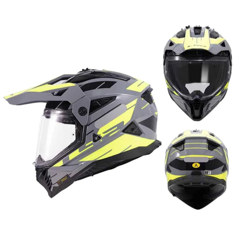 LS2 MX702 Dual Visor Cross / Rally Motorcycle Helmet.