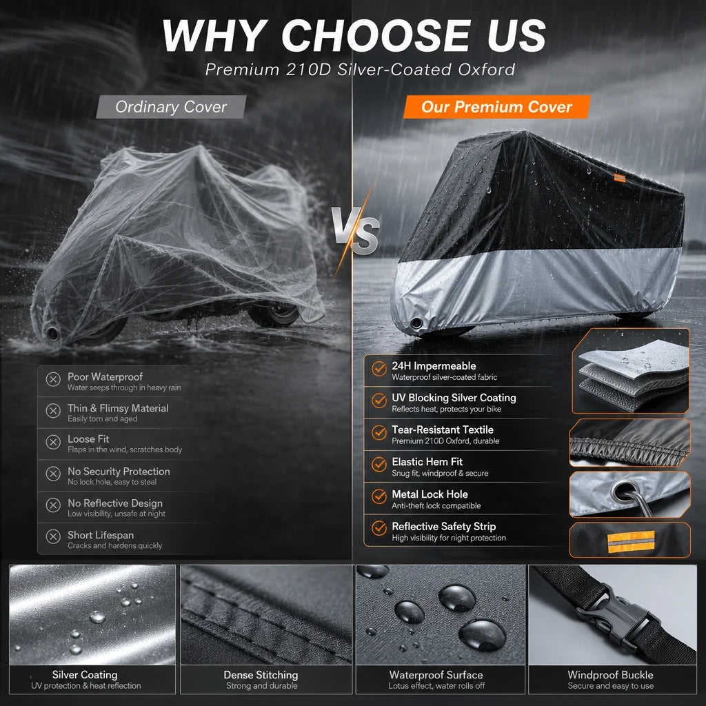 All-Weather Heavy Duty Outdoor Motorcycle Cover