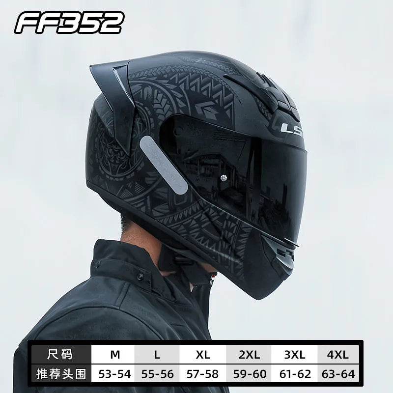 LS2 FF352 Full-Face Motorcycle Helmet.