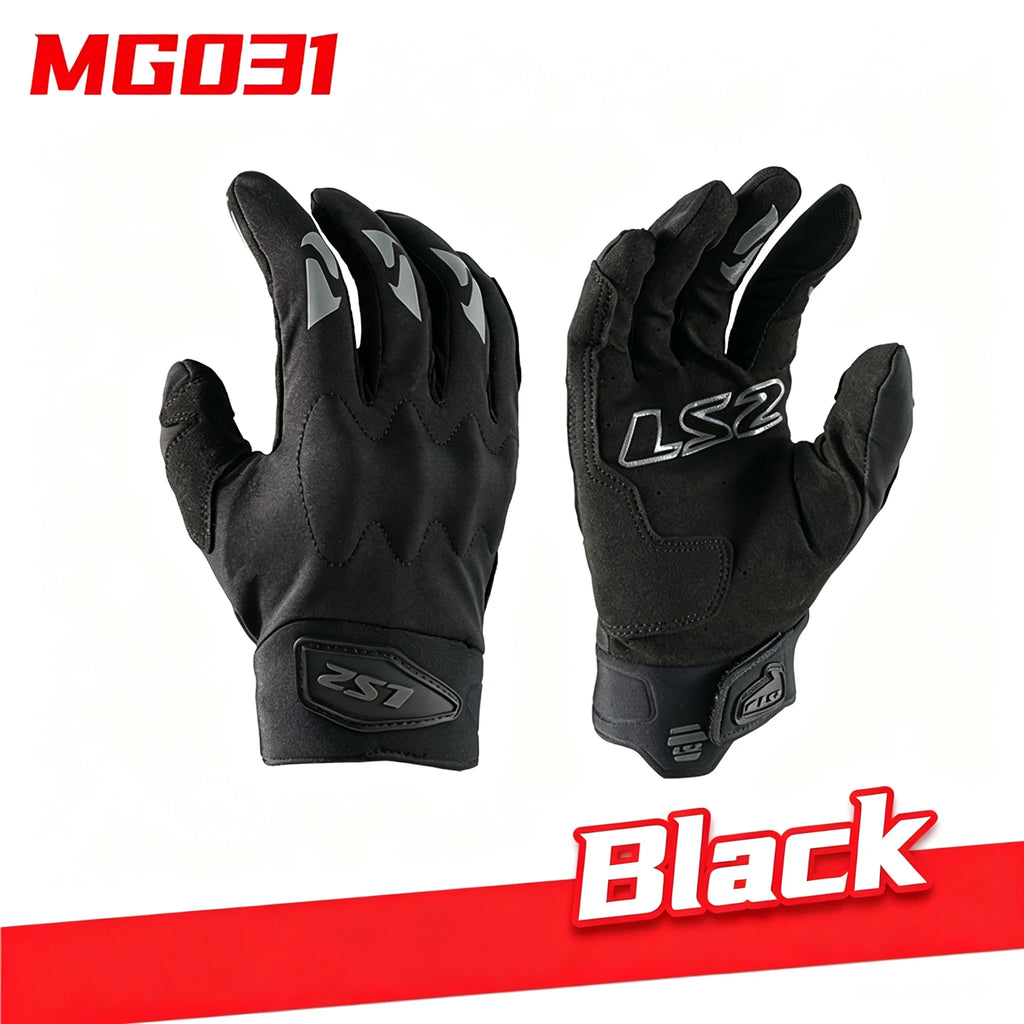 LS2 MG031 Black motorcycle gloves