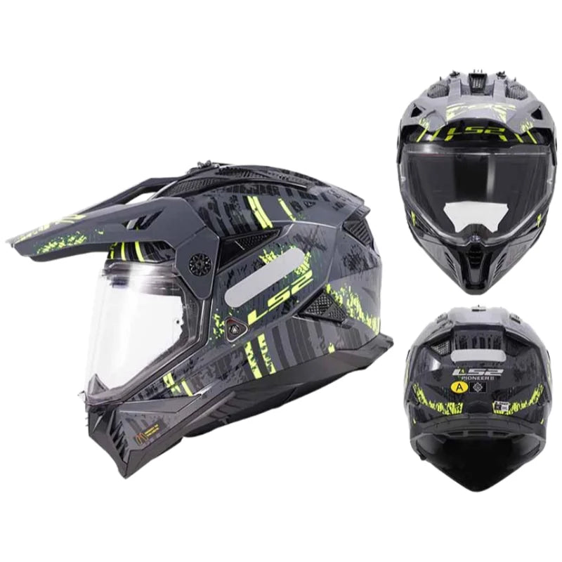 LS2 MX702 Dual Visor Cross / Rally Motorcycle Helmet.